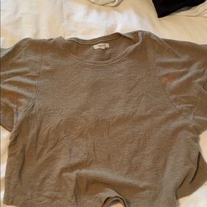 Madewell Green Flowy Short-Sleeved Sweater